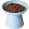 CEEFU Ciotola per cibo per gatti in ceramica extra larga rialzata - Piatto basso da 15,7 cm per alleviare l'affaticamento dei baffi, altezza 12,7 cm per una facile alimentazione, senza piombo e cadmio