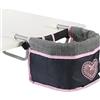 Bayer Chic 2000-Seggiolino da Tavolo per Bambole, Colore Grigio Melange, Blu Navy, Piccolo, 735-26