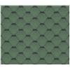 TIMBELA Set di tegole bituminose Hexagonal Rock H369GREEN, copertura bituminosa di colore verde Timbela M369 per casetta da giardino