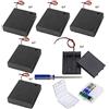 GTIWUNG 6 Pezzi 4 AA 6V Custodia per Batterie Custodia per Batterie in Plastica con Interruttore ON/OFF e Alloggiamento, 2 Pezzi Plastica Batteria Storage Case
