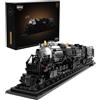 Nifeliz Treno a vapore retrò Big Boy Set di blocchi da costruzione, locomotive a vapore con binari, giocattolo da costruzione, treno a vapore, regalo per adulti (1818 pezzi)