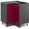 Vicco Mobile ad angolo cucina R-Line, Rosso lucido, 75.6 cm senza piano di lavoro