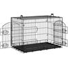 EUGAD Gabbia per Cani di Taglia Grande, 92x57x63cm, Gabbia Pieghevole Cassa per Cani, per Auto, Viaggio, Trasporto, Cuccia Cane Interno in Metallo con 2 Parte, Maniglie, Vassoio Rimovibile, Nero