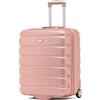 Flight Knight Valigie Rigide in ABS Leggere a 2 Ruote Bagaglio a mano da cabina approvato per le compagnie aeree British Airways e dimensioni massime per easyJet 56x45x25cm