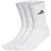 adidas Cushioned Crew Socks 3 Pairs, Calze Medie Unisex - Bambini e ragazzi, White/Black, XXL (Pacco da 3)