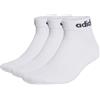 adidas Unisex - Bambini e ragazzi Linear Ankle Cushioned Socks 3 Pairs, White / Black, 6-7 Years