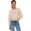 Trendyol Felpa Regular Girocollo con Slogan Maglia di Tuta, Beige, M Donna