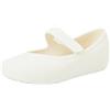 Crocs Unisex Bambino Brooklyn Mary Jane Flat T Scarpa bassa, Stucco, 25/26 EU