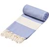 Sowel® Telo mare XXL, 100 x 200 cm, asciugamano da sauna, asciugamano grande, leggero, sottile, asciugamano per hammam, Fouta, pestemal, donna e uomo, 100% cotone, colore blu pietra