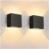 Lureshine Applique da Parete Interno Set da 2 pezzi, 10x10x5cm | Applique Murale 10w da Parete su e giù, Lampe Murale a LED per Lampada da Parete per soggiorno,camera da letto,corridoio
