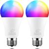 iLC Lampadine Alexa E27, LED Lampadina Smart, Compatibile con Alexa (sono necessari i dispositivi Echo), 2700K Luce Bianca Calda + Multicolore (2 pezzi)