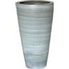 DRW Vaso da pavimento in ceramica verde oliva liscio 41x41x72 cm