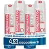 Borotalco, Deodorante Uomo Spray Puro, con Talco Essenziale, Formula Senza Alcool e Sali di Alluminio, Asciutto Anti-Odori, 72h di Efficacia, Profumo Minerale - 4 Flaconi da 150 ml