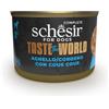 Schesir Taste The Wolrd, gusto Agnello e Cous Cous, Cibo Umido Completo per cani (Lattine 8 da 150g)