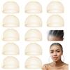 Dreamlover HD Wig Caps per Parrucca Frontale in Pizzo, HD Cuffia per Parrucca, Beige, 12 Pezzi