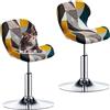 Hoowarm 2/4/6/1 Pezzi Fodera per Sgabello da Bar con Schienale Coperture per Sedie da Pub Copri Sgabello Elasticizzato Coprisedie Antipolvere Lavabili per Cucina della Sala Pranzo(A12,2PCS)