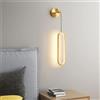 Mengjay Applique da parete interno 18W,Lampada da Parete LED Moderno in Alluminio,LED Luce da Parete per Camera da Letto, Scale, Corridoio, Soggiorno (Oro)