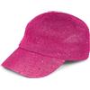 styleBREAKER Cappello da Baseball Donna Monocolore Intrecciato con Paillettes, Cappellino Estivo Leggero, Fibbia in Metallo Regolabile 04023094, Colore:Magenta