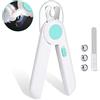 vsshe Tagliaunghie per Cani, Tagliaunghie per Cani Professionale con Luce a LED e Paraspruzzi, Forbici Unghie Cani con Lima per Unghie per Cani, Gatto, Coniglio Strumenti per Tagliare Le Unghie (Blu)