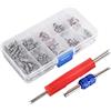 Yosoo Climatizzatore valvola a/c R134 A/R12 refrigerazione valvola nuclei rimuovi tool-assortment kit, 102PCS