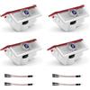 NEOVSUNY 4 pezzi Luci Benvenute Cortesia Illuminazione portiera auto Logo, Proiettore di luce a LED per portiera dell'auto, luce di benvenuto per W166 W212 W176 W177 W246 W247 W205 C204 X166 ML GLA GLE GLS