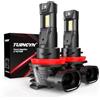 TUINCYN Lampadina H11 LED 80W 16000LM, +400% Super Luminosa 1:1 Mini H11 H8 H9 H16 Fari per Auto Sostituzione per Alogena Lampade e Xenon Luci, Plug＆Play Non polarità, 6000K Bianco DC12V, 2 Lampadine
