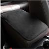 CGEAMDY Cuscino per Bracciolo Centrale Auto, Cuscino per Bracciolo Centrale Auto in Pelle Scamosciata, Protezione Morbida Il Box Del Bracciolo, Universale Protezione per Tutte Le Auto(Nero)