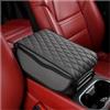 CGEAMDY Cuscinetto in Pelle per Bracciolo Auto, Cuscino Impermeabile Del Cuscino Della Console Centrale, Tappetino per Il Bracciolo in Schiuma Di Memoria Della Console Centrale Dell'auto(Grigio)