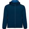 ROLY R64280155 Siberia Giacca Uomo Softshell Antivento Impermeabile con Cappuccio Fodera in Pile Blu Navy tg S