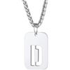 Richsteel Collana con Ciondolo a Forma di Lettera A-Z 26 Personalizzabile con Lettera dell'Alfabeto con Catena di Grano Resziabile Placcato Oro/Nero e Acciaio Inossidabile Gioielli Unisex