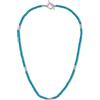 COAI Collana Uomo Turchese Sintetico ed Ematite Naturale, Collana Surfista Estiva da Uomo 50cm