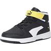 PUMA Rebound Layup Sl V Ps Sneaker, Sneaker, Unisex - Bambini e ragazzi, Nero (Puma Black/Puma White/Dandelion), 31 EU