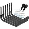 Heavdace Confezione da 6 rack per kayak, 39,4 cm, resistenti ganci per garage per SUP, montaggio a parete per tavole da surf (39,4 cm)