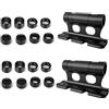 DUOHERESHUI 2 Pezzi Supporto Per Forcella Per Bici, Staffa Forcella Bicicletta In Lega Di Alluminio, Supporto Per Forcella Portapacchi Fisso, Per 5/12/15x100mm, 15x110mm, 8 Coppie Di Coperture Laterali