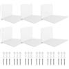 Sheeliy Mensole Invisibili per Libri, Mensole per Libri Metallo, Set di 6 | Scaffale a Muro Bianche Moderne per Camera da Letto e Soggiorno, Scaffale Libreria Robusti Ufficio, Aula