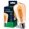 V-TAC Lampadina LED Filamento Ambrata ST64 con Attacco E27-4W (Equivalenti a 30W) - 350 Lumen - Lampadine Vintage - Massima Efficienza e Risparmio Energetico - 2200K Bianca Calda