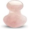 Sun & Sia Massaggiatore Viso Quarzo Rosa Champi Gua Sha Quarzo Rosa Fungo in Pietra Naturale, Massaggiatore Giada Anti-Age, Riduce le rughe sottili, Stimola la circolazione sanguigna, Pelle sana e luminosa -
