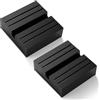 Lyeteung 2 Pezzi Tampone Universale 75mm per Cric Con Scanalatura, Cuscino in Gomma per Elevatori