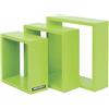 phoenix group AG Set di 3 mensole in legno, colore: verde