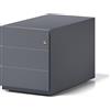 BISLEY Cassettiera con rotelle Note con Maniglia, 3 cassetti universali, Metallo, 634 Grigio Antracite, 77.5 x 42 x 49.5 cm