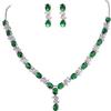 Clearine Donna Parure Gioielli-Collana Orecchini Elegante Delicato Zirconia cubica Infinito Y-Forma Collana Ciondolare Set
