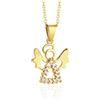 fish Collana Doro Con Charm Angelo Custode Realizzata In Materiali Di Alta Qualità
