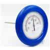 WATER LINE Termometro galleggiante MIDAS per piscina Ø20 cm con anello gomma blu - Stelo di profondità 30 cm