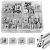 DesertBoy 40 Pezzi Dado Scorrevole M4 M5 M6 M8 Dadi a T Dado a T-Scanalatura Dado Scorrevole con Scanalatura a T Dadi Scorrevoli in Acciaio al Carbonio Serie 3030, per Accessori Profilati in Alluminio