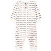 Petit Bateau A052O, Dormi bene pigiama senza piedi Unisex - Bimbi 0-24, Bianco Marshmallow/Rosso Terkuit, 3 anni