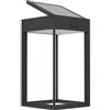 EGLO Lampada a muro per esterni Suzzara, lampada solare a LED per esterni, con rilevatore di movimento, rettangolare, plastica grigio antracite, illuminazione per esterni, luce bianca neutra, IP44