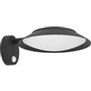 EGLO Lampada a muro LED per esterni Cerrisi, lampada solare per esterni con rilevatore di movimento, plastica nera, illuminazione per esterni, IP44