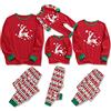 Zoerea Pigiama Natale Famiglia Coordinati Modello di Renna Manica Lunga Top e Pantaloni Pigiameria Autunno Inverno Pajamas Set per Coppia Donna Uomo Bambini Rosso, 2-3 Anni