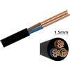 Aigostar Cavo elettrico H05VV-F 3 x 1,5 mm2 1 metro nero (venduto a metro) Aigostar