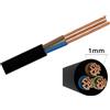 Aigostar Cavo elettrico H05VV-F 3 x 1,0 mm2 1 metro guaina nera (venduto a metro) Aigostar
